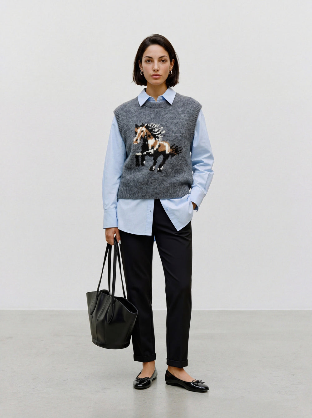 Gilet in maglia con ricamo vero moda
