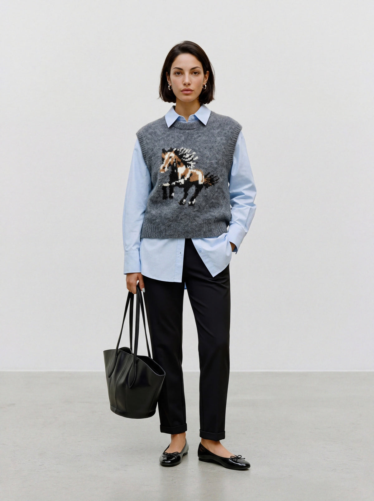 Gilet in maglia con ricamo vero moda