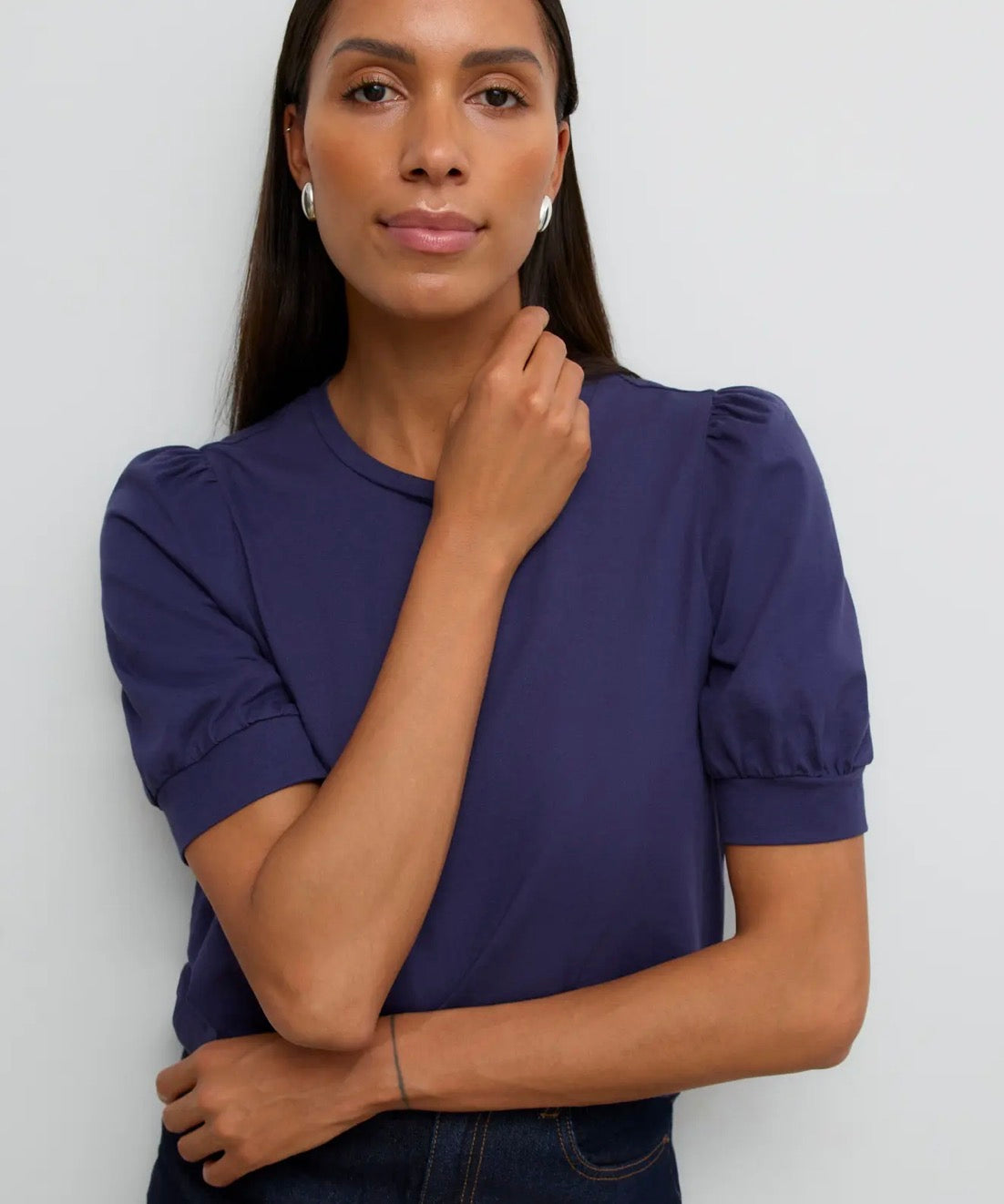 T-shirt con maniche a sbuffo Vero Moda
