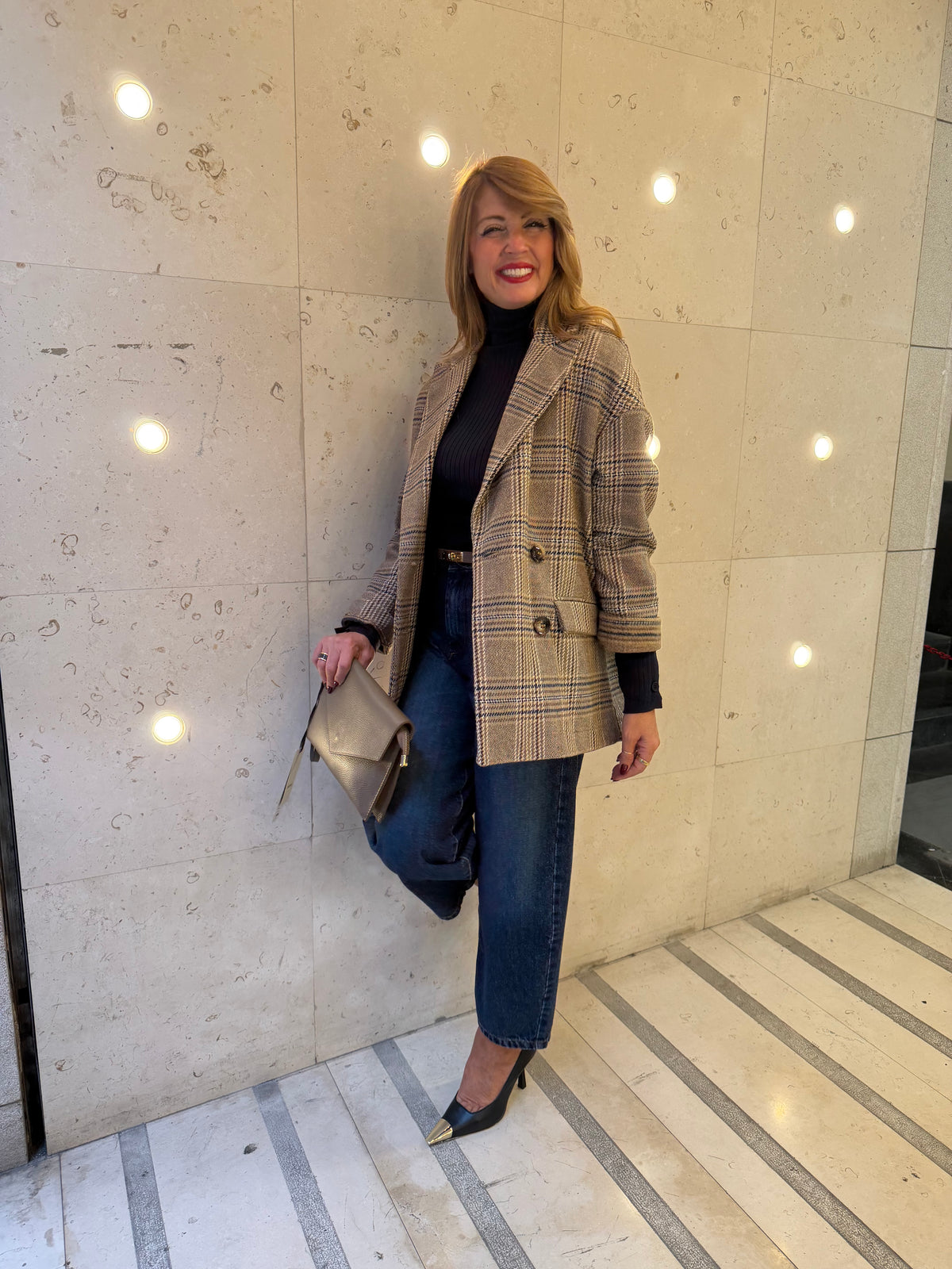 Giacca in check modello oversize emisphere