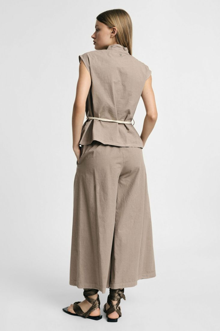 Pantaloni palazzo vita alta con tasche laterali Please