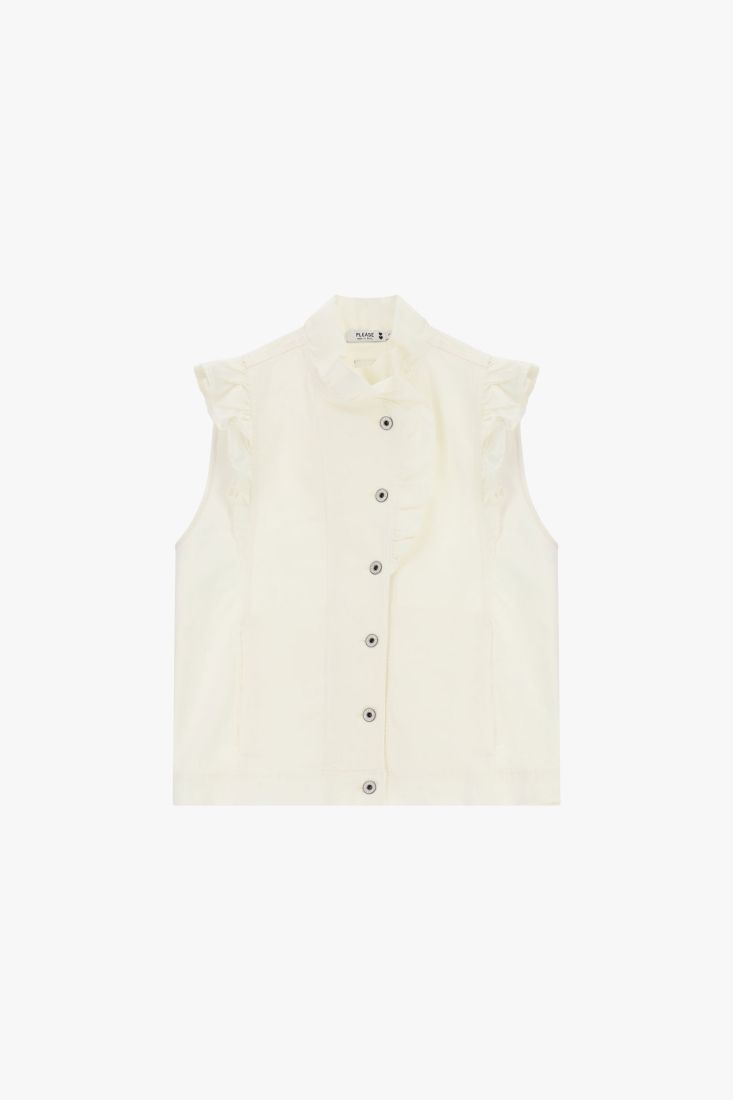 Gilet senza maniche con volat frontali Please