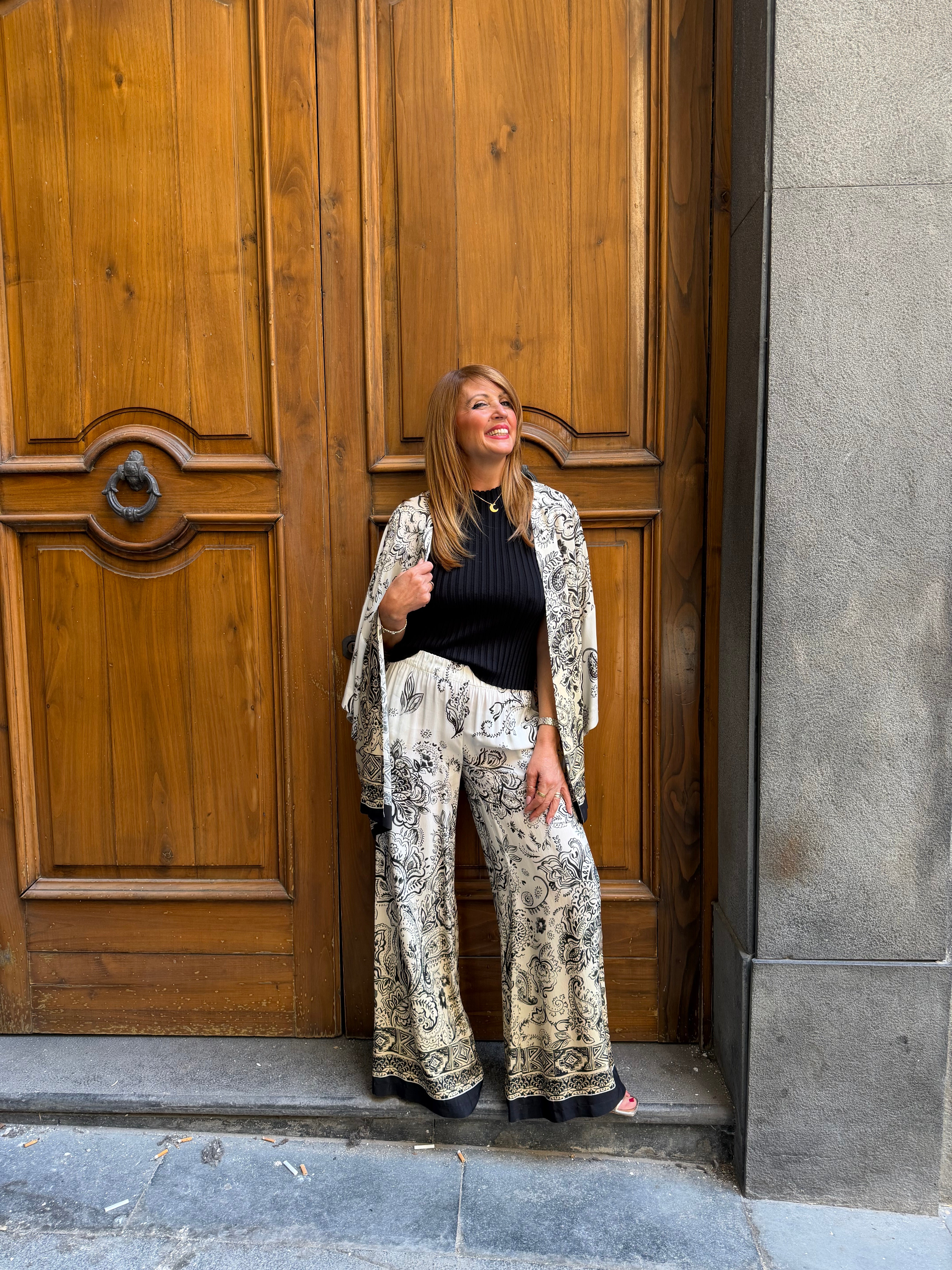 Kimono stampato stile giappo Kaos Donna