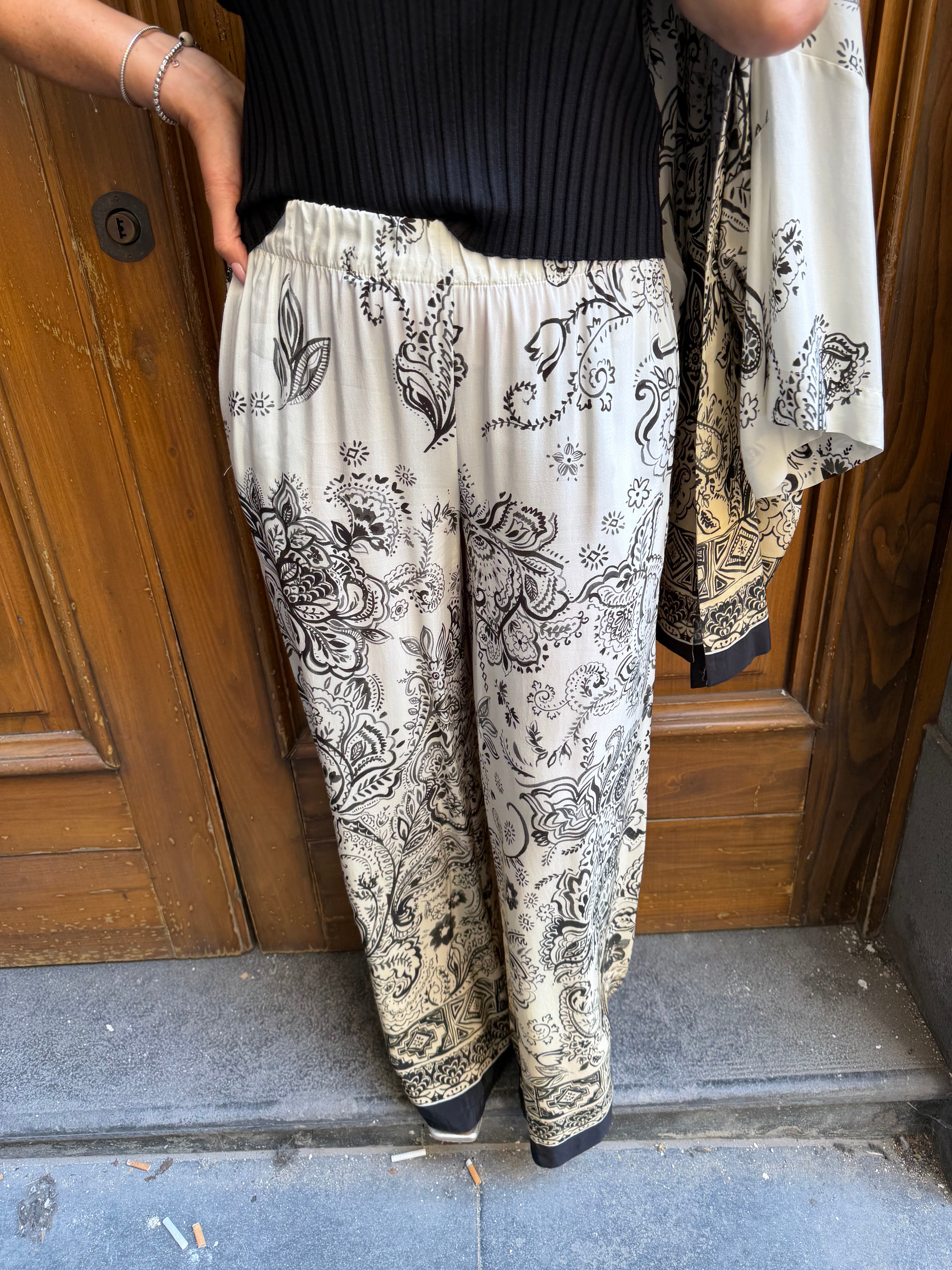 Pantaloni stampato stile giappo Kaos Donna