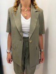 Blazer con maniche corte e tasche Please