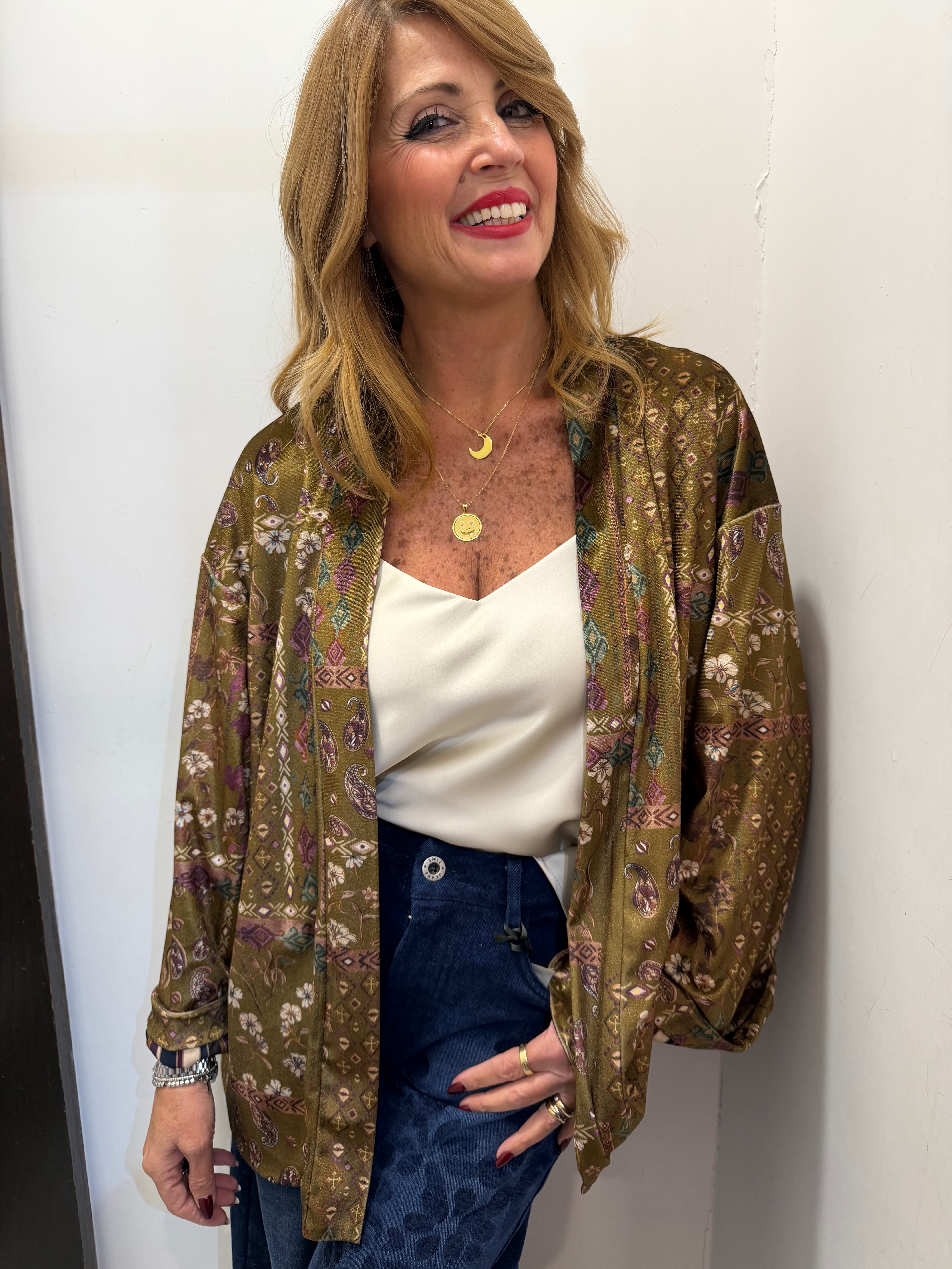 Kimono in velluto emisphere