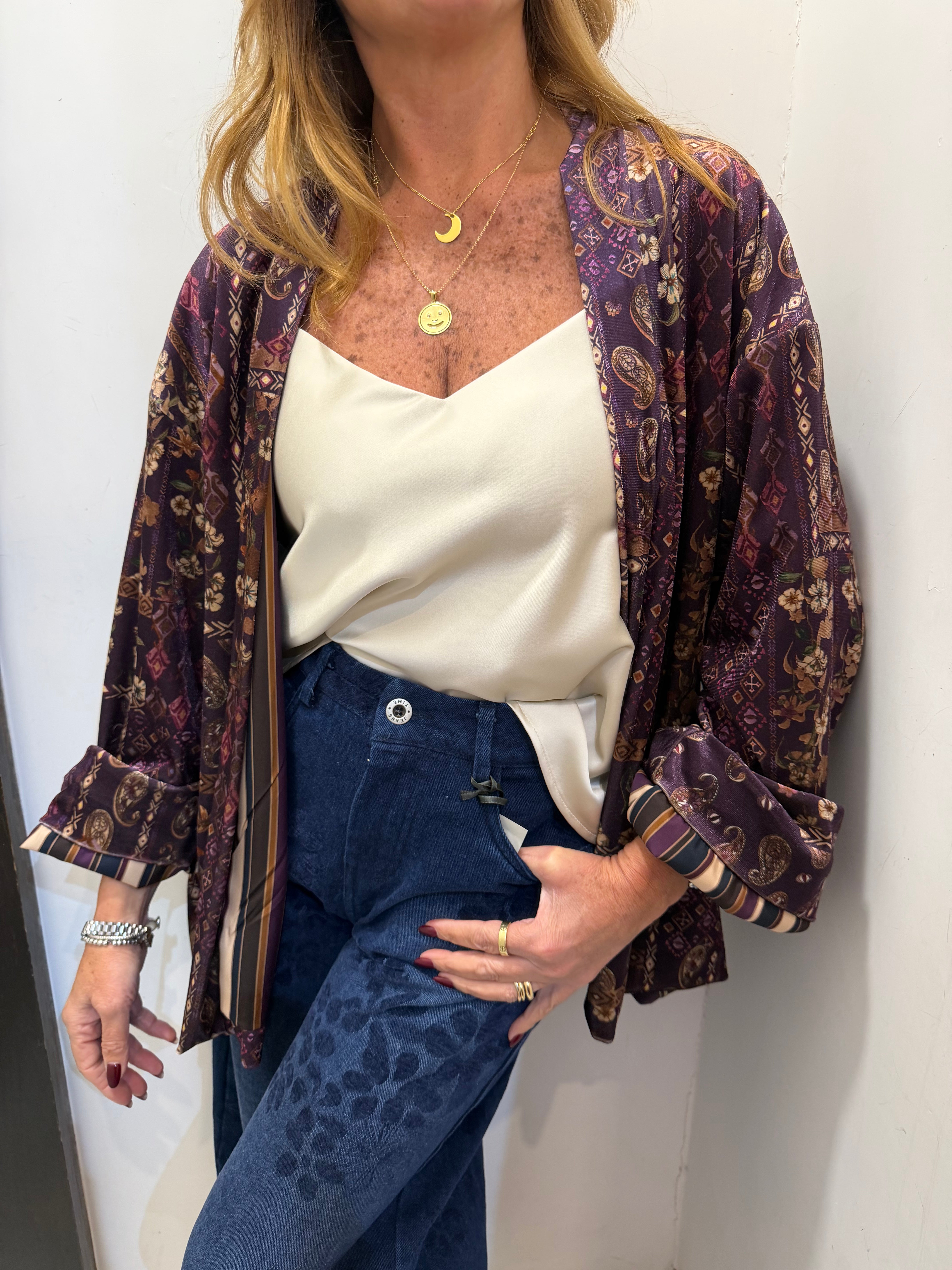Kimono in velluto emisphere