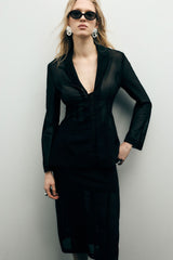 Blazer trasparente regular-fit con chiusura a bottoni Imperial