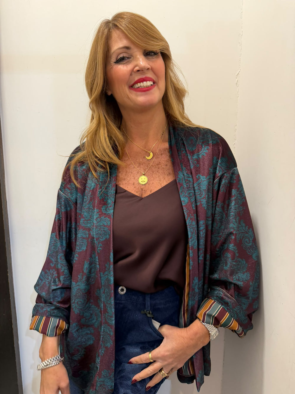Kimono in velluto emisphere