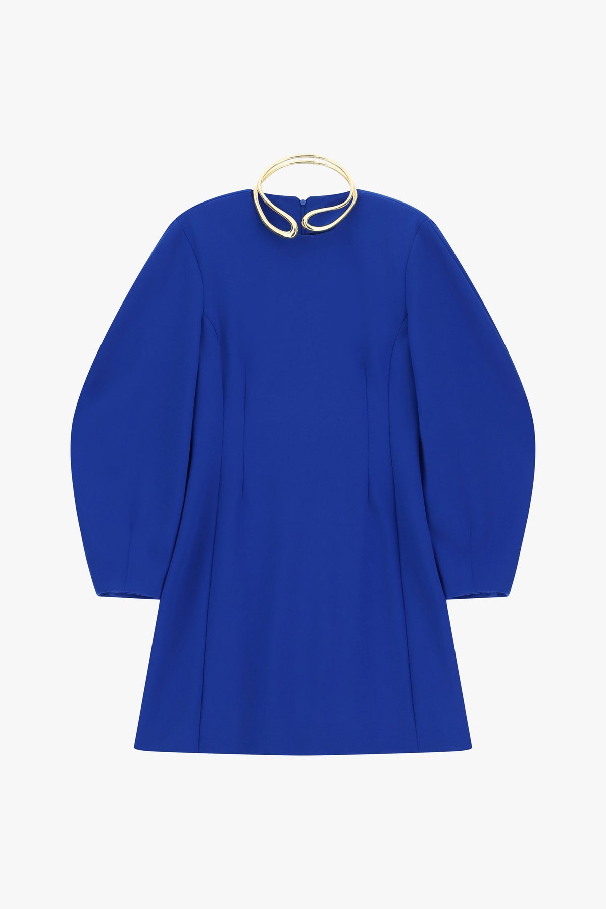 Abito corto con maniche ampie e zip posteriore BLUETTE - F