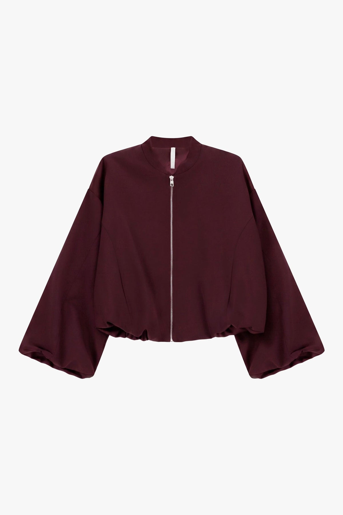 Bomber corto fit ampio con maniche voluminose PLUM NOIR