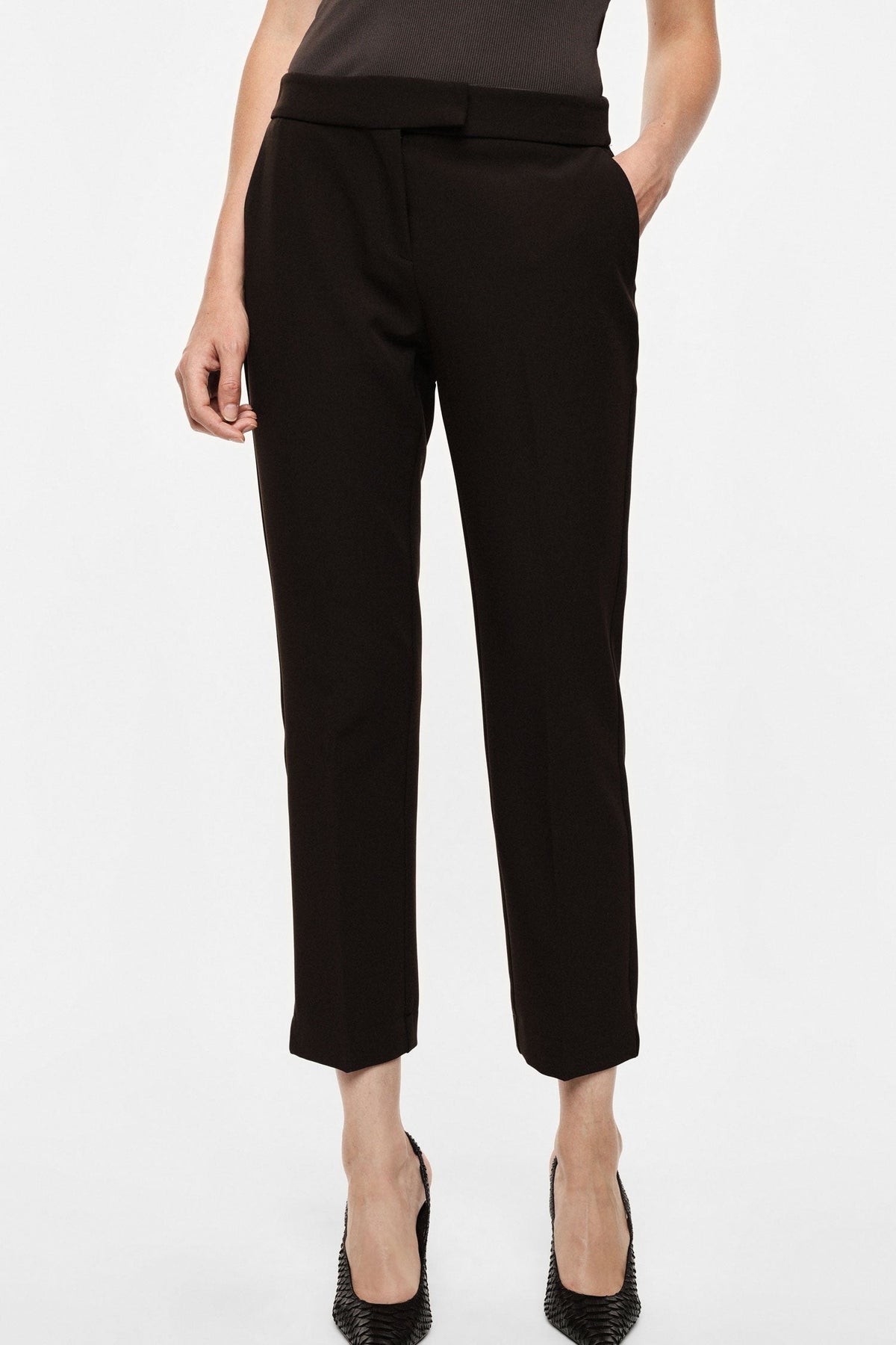 Pantaloni cropped con piega frontale sartoriale MORO - IL