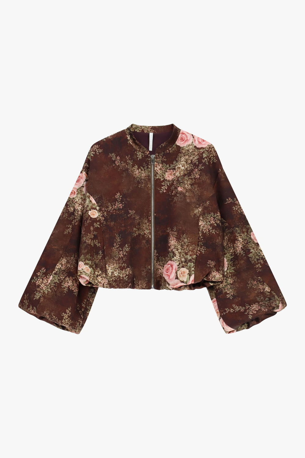 Bomber corto con ampie maniche e stampa floreale IMPERIAL